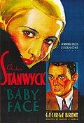 Barbara Stanwyck in the notorious 1933 Pre-Code classic Baby Face.