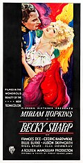 Becky Sharp (1935) was one of the first fully developed three-strip Technicolor films.