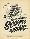 The avant-garde cinema of Kenneth Anger, including his outlaw biker epic Scorpio Rising (1964), was known for openly using homoerotic[22] and occultic imagery alongside soundtracks featuring artists like Ricky Nelson and numerous girl groups such as The Crystals.