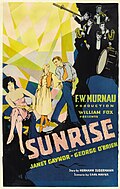F.W. Munrau's 1927 drama Sunrise: A Song of Two Humans won the only Oscar handed to a "Unique and Artistic Picture", a prize that was intended to honor prestige art films separately from "commercial fare".[7]