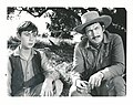 Tommy Kirk and Fess Parker in the 1957 Disney live-action classic Old Yeller, notable for one of the saddest deaths in cinema history.