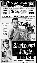 Blackboard Jungle (1955) was one of the first mainstream films to feature what would be later known as rock and roll (the song used, "Rock Around the Clock" by Bill Haley and the Comets, is also on the National Recording Registry.)